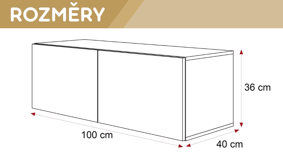 zavesny-tv-stolek-maria-100cm- rozmery
